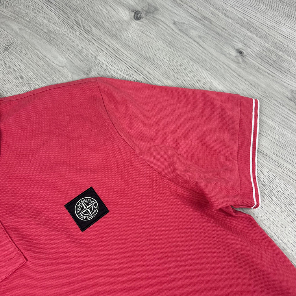 Stone Island Patch Polo Shirt - Fuchsia