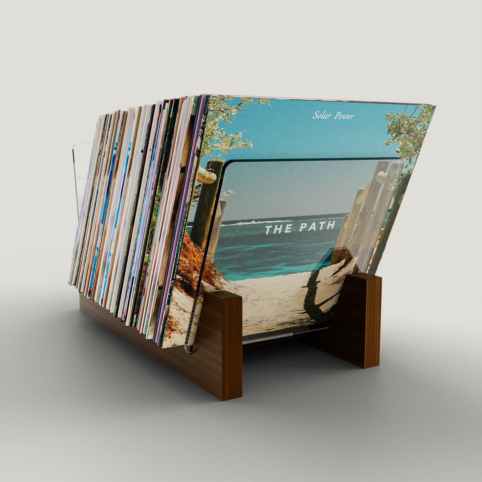 30 Lp Wooden Vinyl Record Storage For Home Decoration