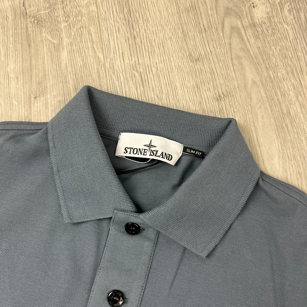 Stone Island Patch Polo Shirt - Avio Blue