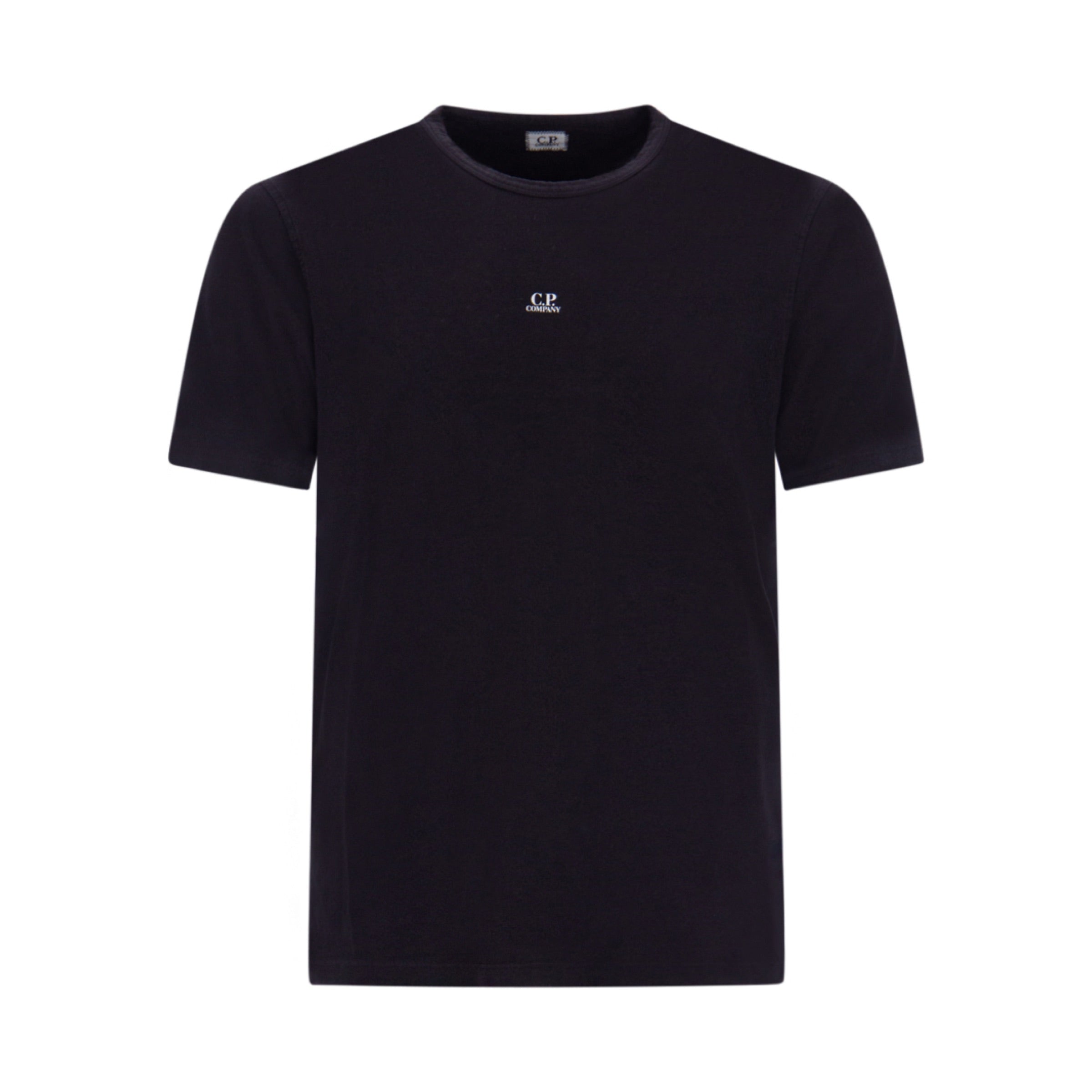 Cp Company Resist Dyed Small Logo T-Shirt In Black