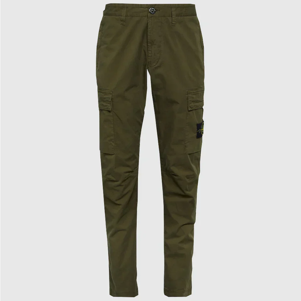 Stone Island Skinny Fit Cargo Pants Olive