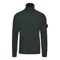 Stone Island Turtle Neck Ribbed Wool Sweatshirt Khaki