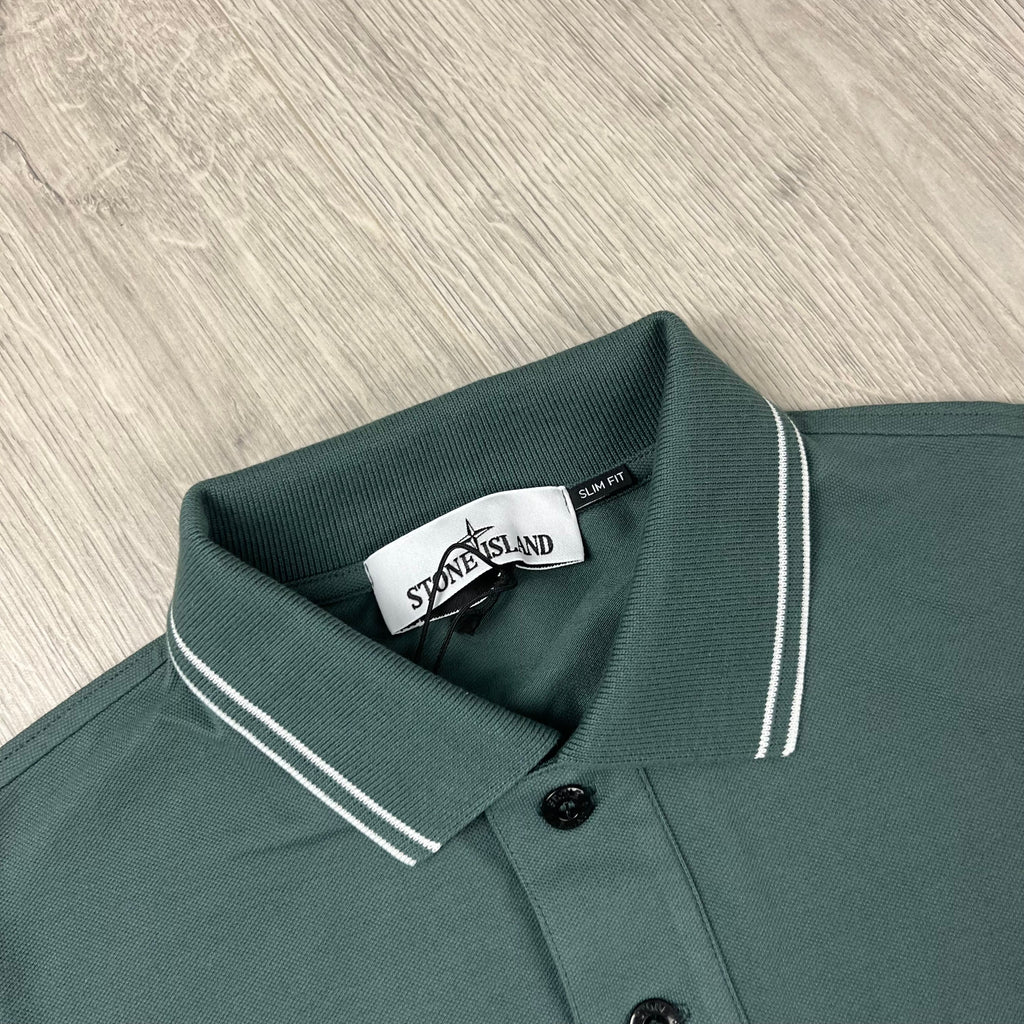 Stone Island Patch Polo Shirt - Bottle Green