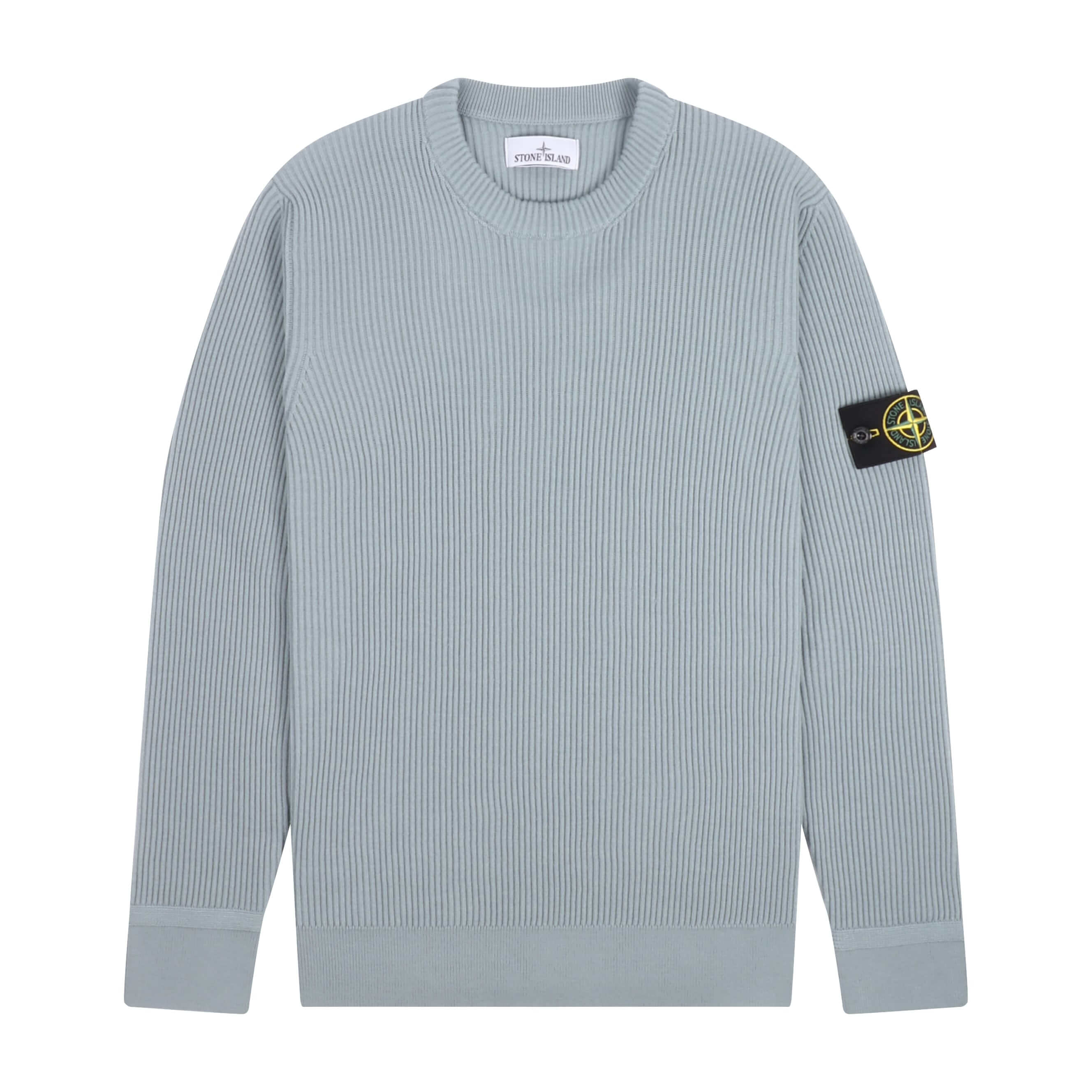 Stone Island Rws Ribbed Sweatshirt Grig Verd