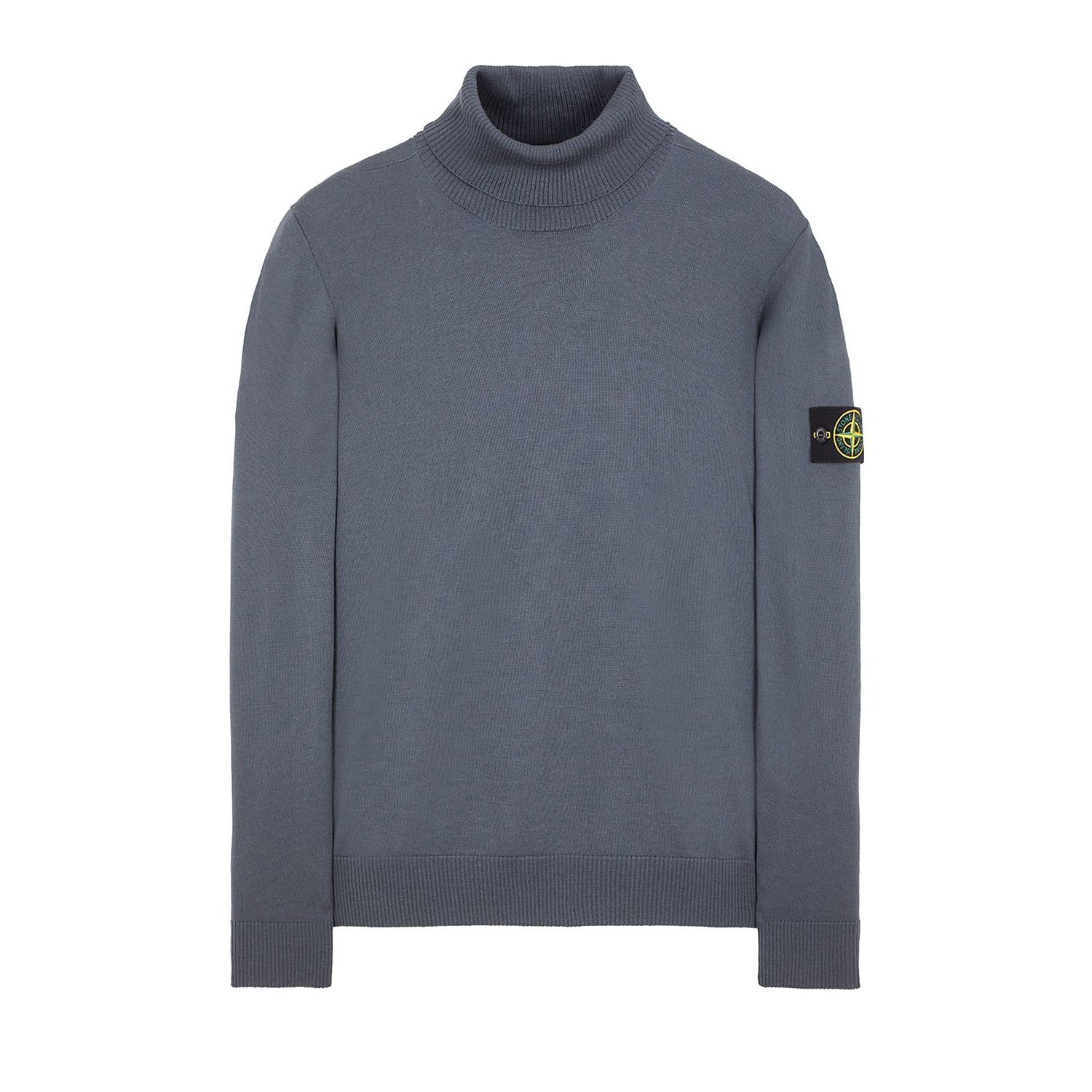 Stone Island Virgin Wool Turtleneck Sweatshirt in Dark Grey