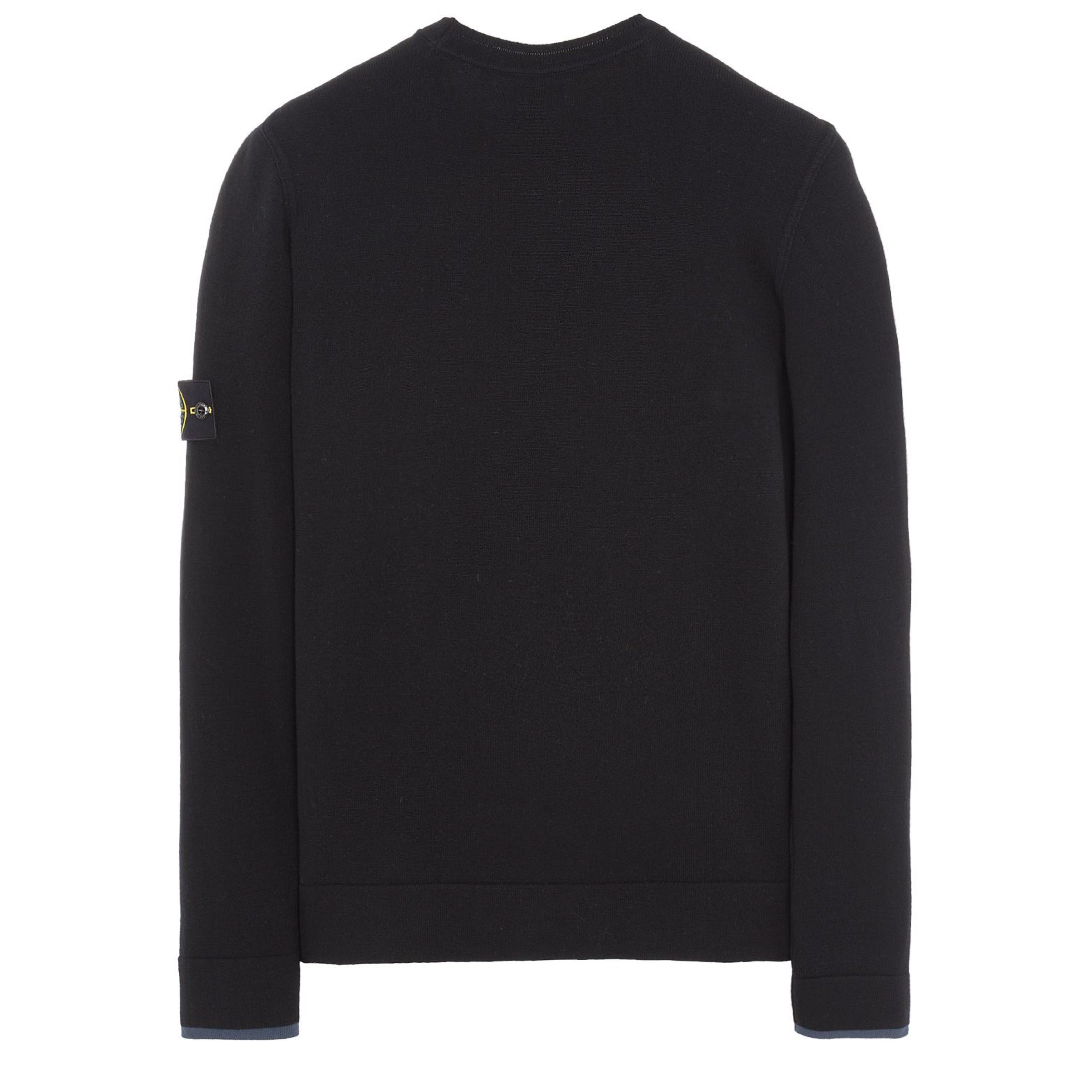 Stone Island Virgin Wool Sweatshirt in Black