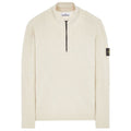 Stone Island Lambswool Half Zip Knit Sweatshirt in Stucco