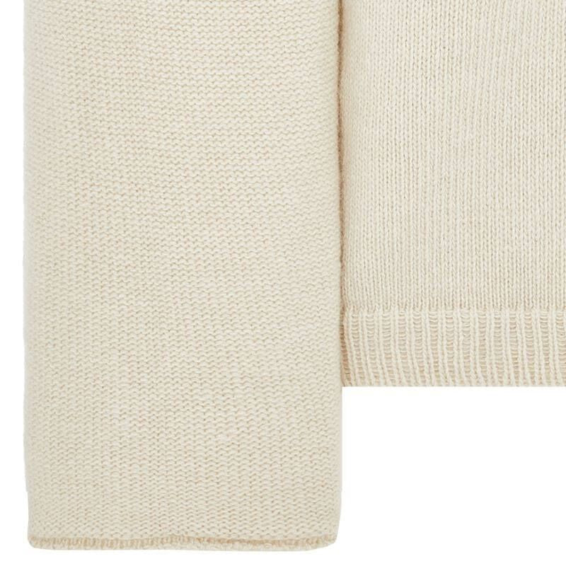 Stone Island Lambswool Half Zip Knit Sweatshirt in Stucco