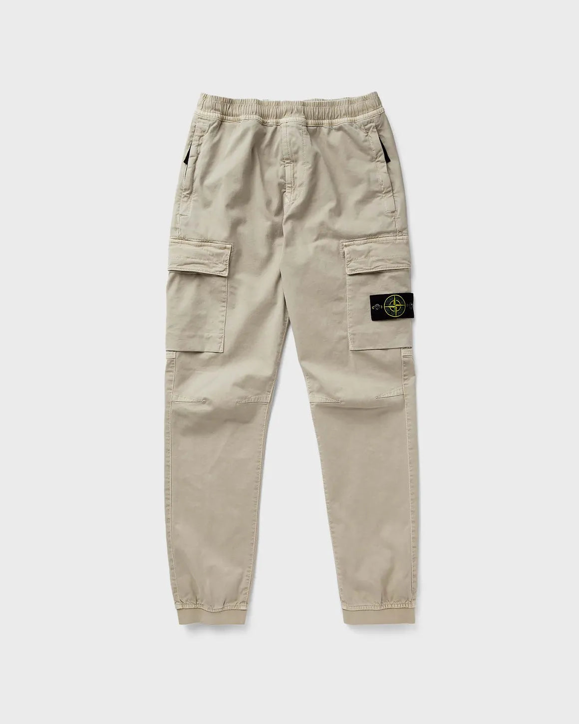 Stone Island Stretch Broken Twill Organic Cotton Old Effect Cargo Pants In Stucco