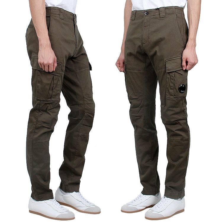 Cp Company 056A Stretch Sateen Cargo Pants In Ivy Green