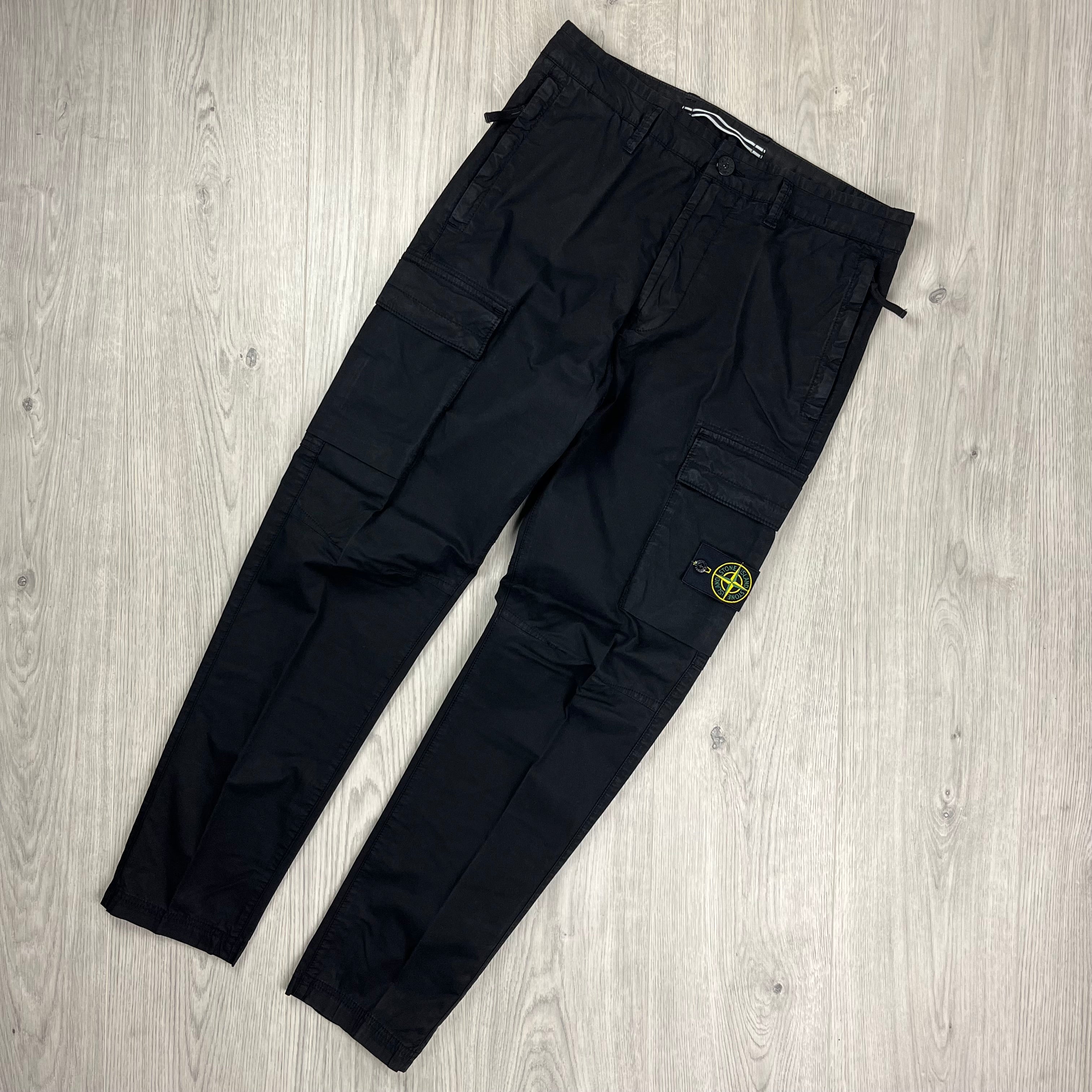 Stone Island Cargo Trousers - Black