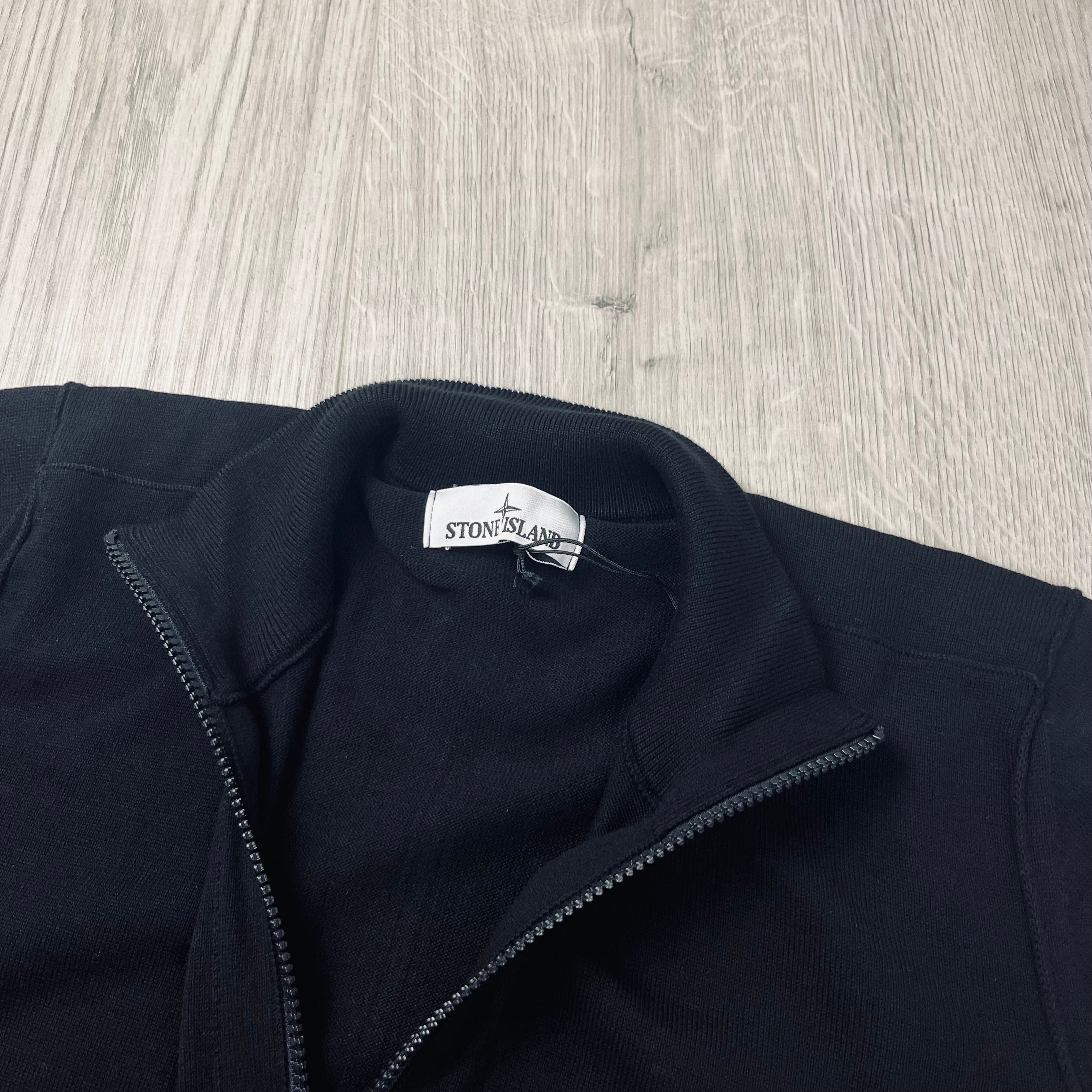 Stone Island Knit Half Zip Fleece - Black