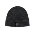 Stone Island Wool Beanie In Dark Grey